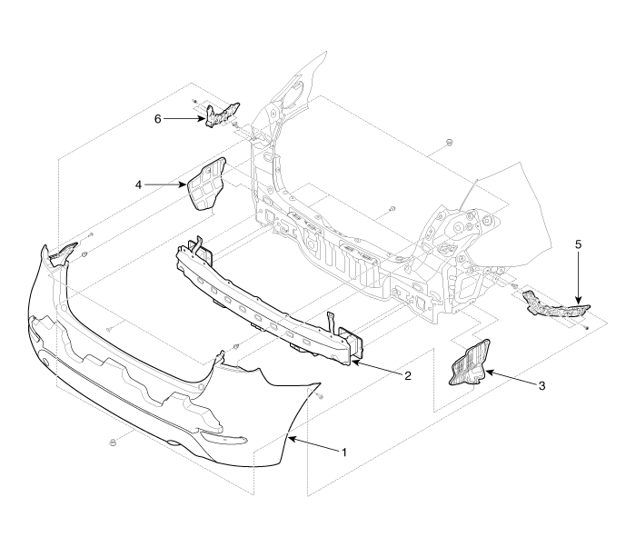 Kia Forte: Components - Rear Bumper - Body (Interior and Exterior ...