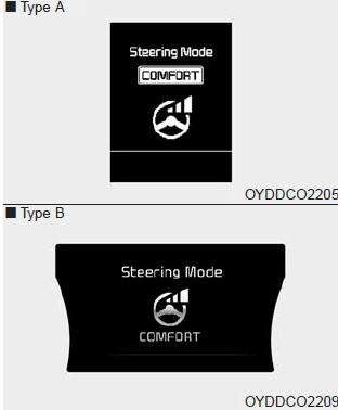 The steering wheel becomes lighter. The comfort mode is usually used when driving