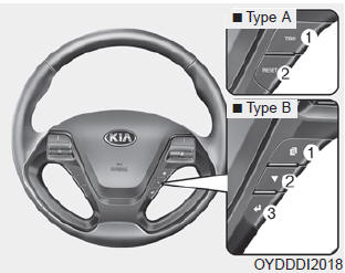 The LCD display modes can be changed by using the control buttons on the steering