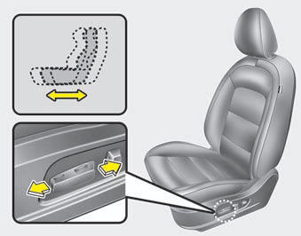 Push the control switch forward or backward to move the seat to the desired position.