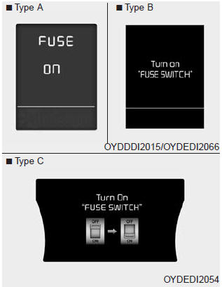 This warning message illuminates if the fuse switch on the fuse box is