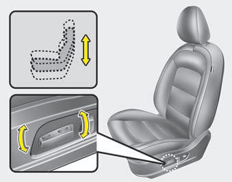 Pull the front portion of the control switch up to raise or down to lower the