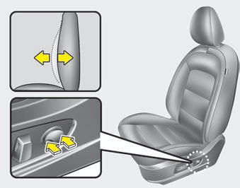 The lumbar support can be adjusted by pressing the lumbar support switch on the