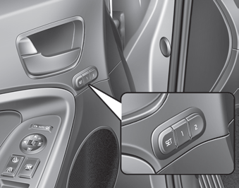 A driver position memory system is provided to store and recall the driver seat