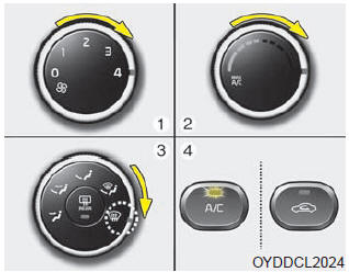 1. Set the fan speed to the highest (extreme right) position.