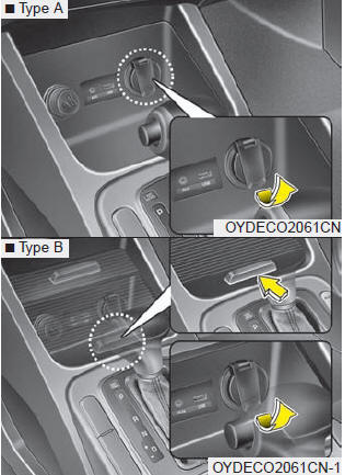 The power outlet is designed to provide power for mobile telephones or other