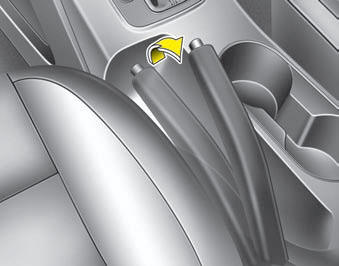 Check the stroke of the parking brake by counting the number of clicks heard