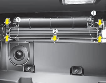 3. Remove the climate control air filter case by pulling out both sides of the