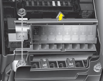 If the main fuse is blown, it must be removed as follows: