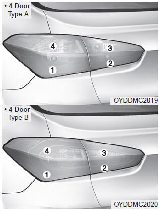 (1) Stop and tail lamp