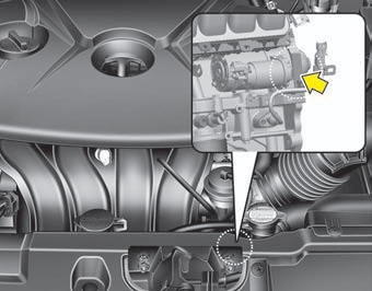 The engine number is stamped on the engine block as shown in the drawing.