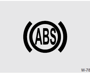 The ABS warning light will stay on for approximately 3 seconds after the ignition