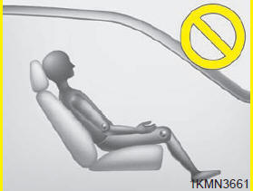 The driver must advise the passenger to keep the seatback in an upright position