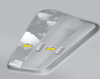 When opening the sunroof, the sunshade will also open. Once the sunroof is closed,