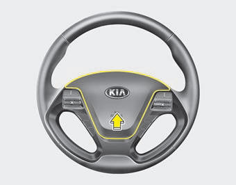 To sound the horn, press the horn symbol on your steering wheel. Check the horn